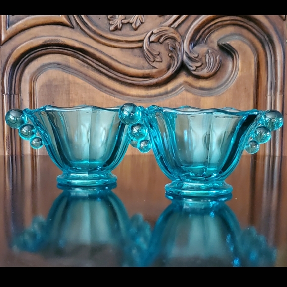 Fenton Blue Art Glass Panel Dish - Picture 7 of 7